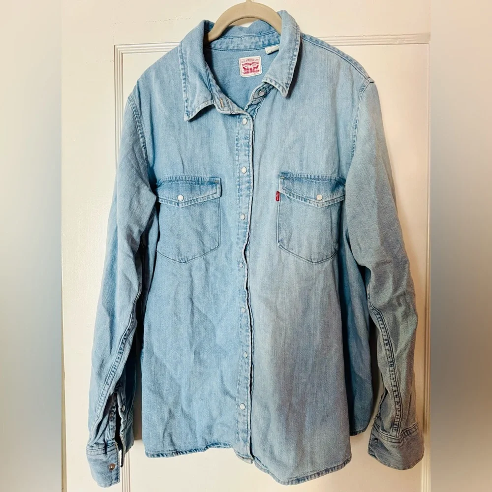 Levi’s Essential Western Denim Shirt - Cool Out - Size XL - Picture 4 of 7